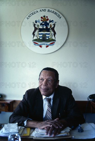 ANTIGUA, Politics, People, Sir Vere Cornwall Bird (1910-1999).  First Prime Minister of Antigua and Barbuda 1981-94.
