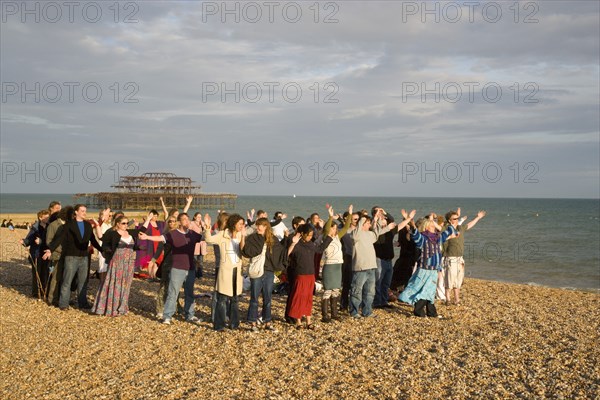 ENGLAND, East Sussex, Brighton, "Summer Solstice Open Ritual to celebrate the longest day, based on traditional pagan practice and western mysticism. Held near the Peace Angel on the seafront."