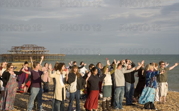 ENGLAND, East Sussex, Brighton, "Summer Solstice Open Ritual to celebrate the longest day, based on traditional pagan practice and western mysticism. Held near the Peace Angel on the seafront."