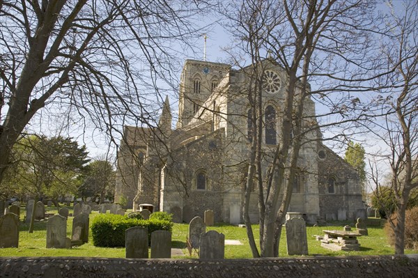 ENGLAND, West Sussex, Shoreham-by-Sea, "St Mary de  Haura a 900 year old Norman Church of England. The church was founded by Philip de Braose, whose father, William, had fought with William the Conqueror at Hastings in 1066."