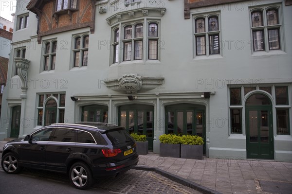 ENGLAND, East Sussex, Brighton, Exterior of the Hotel du Vin in Ship street.