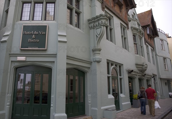 ENGLAND, East Sussex, Brighton, Exterior of the Hotel du Vin in Ship street.