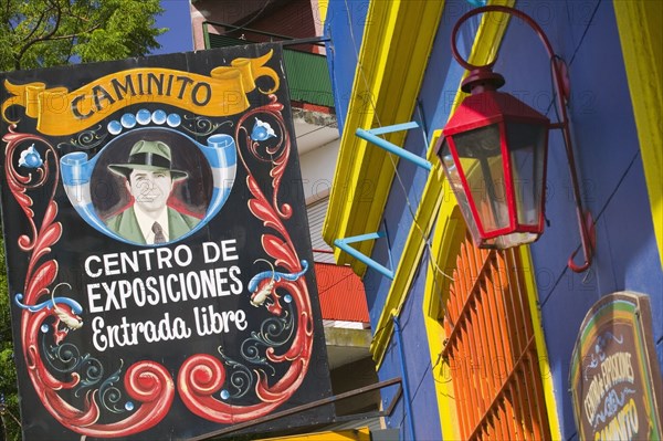 ARGENTINA, Buenos Aires, Colouful sign in La Boca.