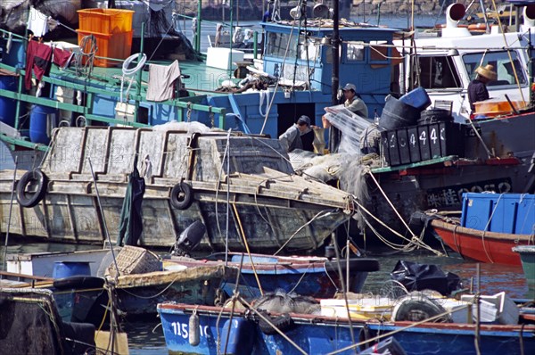 CHINA, Hong Kong, "Cheung Chau Island, harbour. "