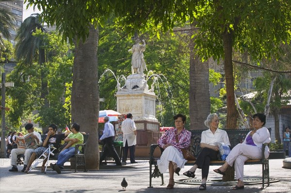 CHILE, Santiago, Plaza de Armas.