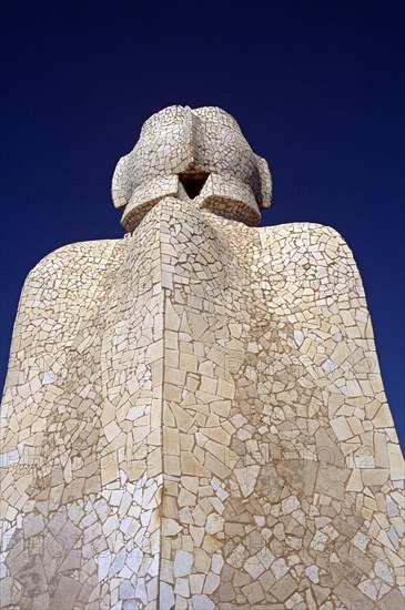 SPAIN, Catalonia, Barcelona, "Casa Mila, La Pedrera, Gaudi Witch scarers roof sculptures."