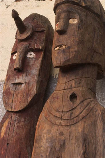 ETHIOPIA, South, Konso - Waga (Wakka), "Famous carved wooden effergies of Chiefs and Warriors, which are now becoming rare as many have been stolen by art collectors "