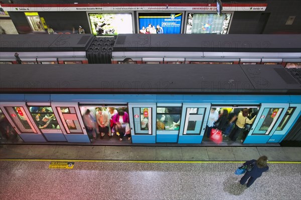 CHILE, Santiago, Universidad de Chile metro station.