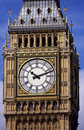 ENGLAND, London, "Westminster, Big Ben, St Stephens Tower, Houses of Parliament."