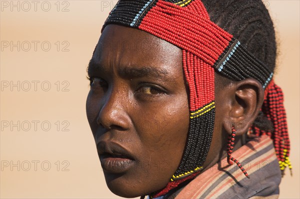 ETHIOPIA, Lower Omo Valley, Tumi, " Jumping of the Bulls initiation ceremony, Hamer girl"