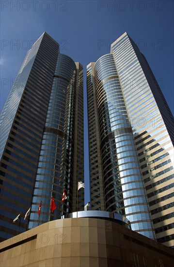 CHINA, Hong Kong, "Exchange Square. Hong Kong Stock Exchange, Towers 1 and 2."