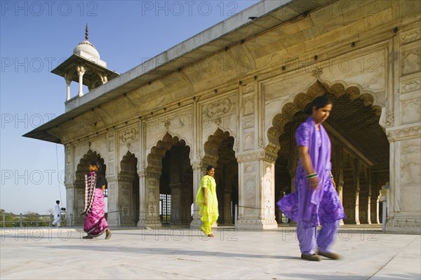 INDIA, Uttar Pradesh, Delhi, Diwan-i-Khas (Hall of Private Audiences) in the Red Fort.