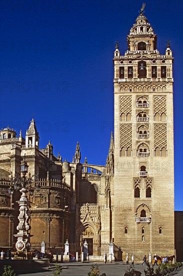 SPAIN, Andalucia, Seville, "Cathedral, Plaza Virgen de los Reyes."