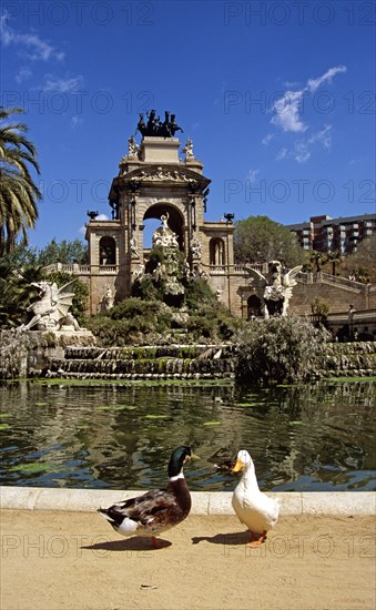 SPAIN, Catalonia, Barcelona, "Parc de la Ciutadella, Font Monumental."