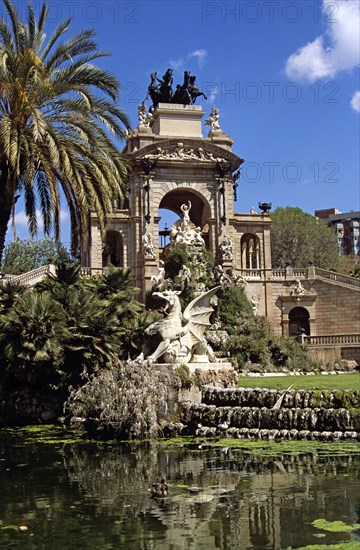 SPAIN, Catalonia, Barcelona, "Parc de la Ciutadella, Font Monumental."