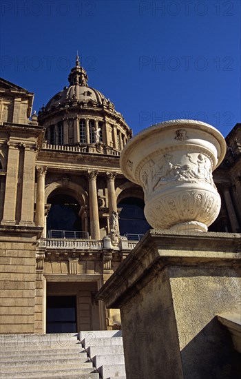 SPAIN, Catalonia, Barcelona, "Museu Nacional d'Art de Catalunya, National Art Museum of Catalunya, Evening light."