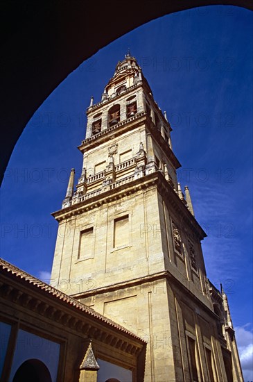 SPAIN, Andalucia, Cordoba, "La Mezquita Cathedral, Bell tower."