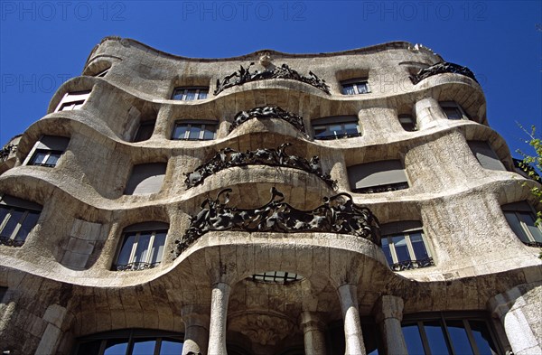 SPAIN, Catalonia, Barcelona, "Casa Mila, La Pedrera. Gaudi"