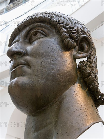ITALY, Lazio, Rome, Capitoline Museum Palazzo Dei Conservatore Colossal bronze head of Constantine from the 4th Century