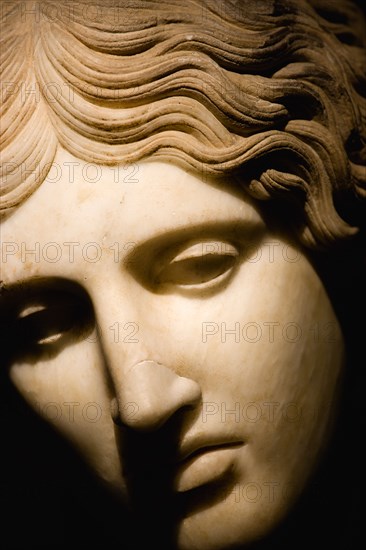 ITALY, Lazio, Rome, Capitoline Museum Palazzo Dei Conservatore Greek marble copy after the bronze of the head of an Amazon created for artistic contests at Ephesus between 440-430 BC