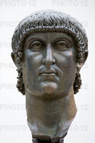 ITALY, Lazio, Rome, The Palazzo dei Conservatori part of the Capitoline Museum with the giant bronze head of Constantine