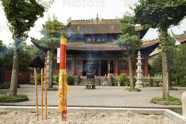 CHINA, Sichuan Province, Chongqing, The Baolun Si Temple is 1500 years old dating back to the Western Wei dynasty