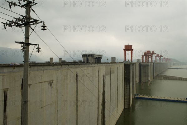 CHINA, Hubei , Sandouping, The Three Gorges Dam at Sandouping