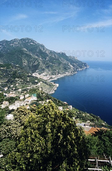 ITALY, Amalfi Coast, Ravello, "View of Amalfi Coastline, from Villa Rufolo"