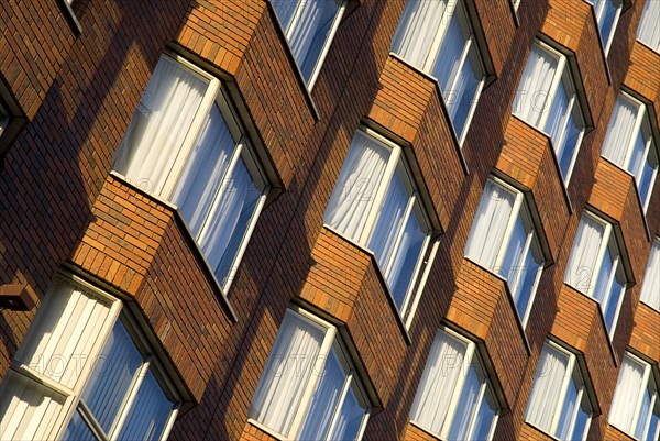 20093556 IRELAND Dublin Dublin Architectural detail of modern apartment block window patterns