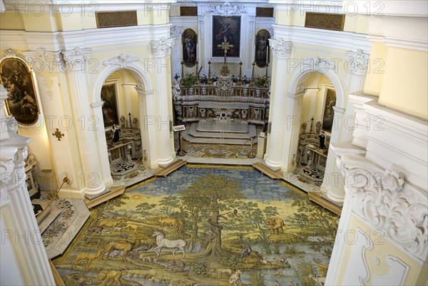 20093671 ITALY Campania Island of Capri Anacapri. The Church of San Michele with it s renowned majolica tiled floor dating from 1761