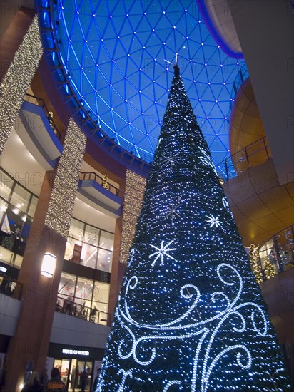 IRELAND, North, Belfast, Victoria Square shopping centre decorated for Christmas.