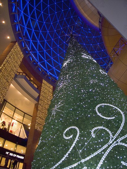 IRELAND, North, Belfast, Victoria Square shopping centre decorated for Christmas.