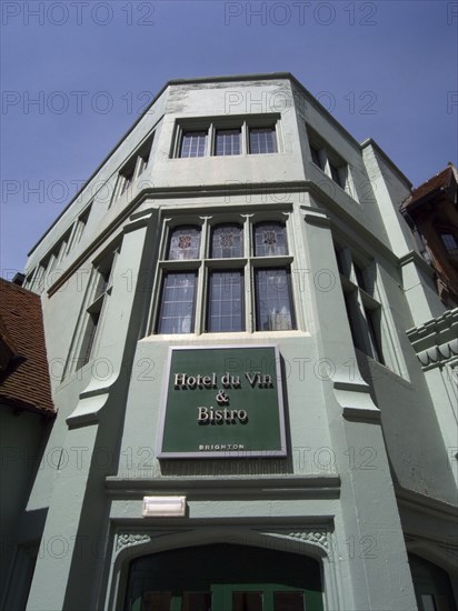 ENGLAND, East Sussex, Brighton, Exterior of the Hotel du Vin in Ship Street.