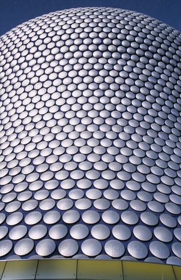 ENGLAND, West Midlands, Birmingham, Selfridges Store at The Bullring Shopping Centre. Exterior detail of the spun aluminium discs.