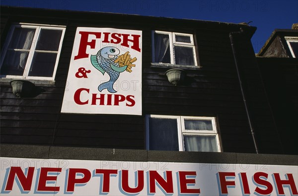 ENGLAND, East Sussex, Hastings, Neptune Fish and Chip Shop.