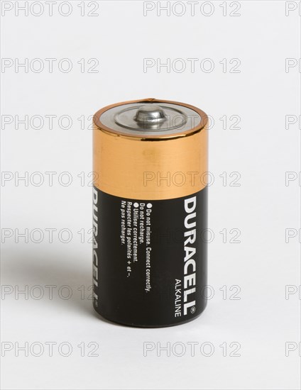 INDUSTRY, Power, Electric, An alkaline battery on a white background