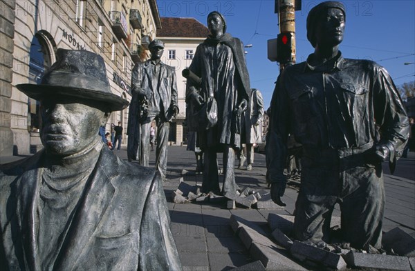 POLAND, Wroclaw, Transition statue by Jerzy Kalina 2005 commemorates those people who disappeared during the introduction of martial law on 13 December 1981