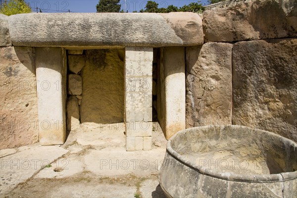 MALTA, Tarxien, Temple in the Tarxien archaeological site.