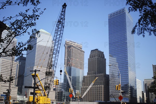 USA, New York, Manhattan, "Financial District, World Trade Centre, construction site at Ground Zero"