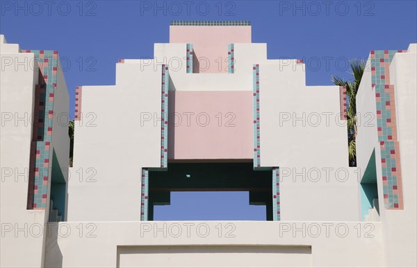 USA, California, Los Angeles, "Retro style design detail, Beverly Hills Civic Centre"