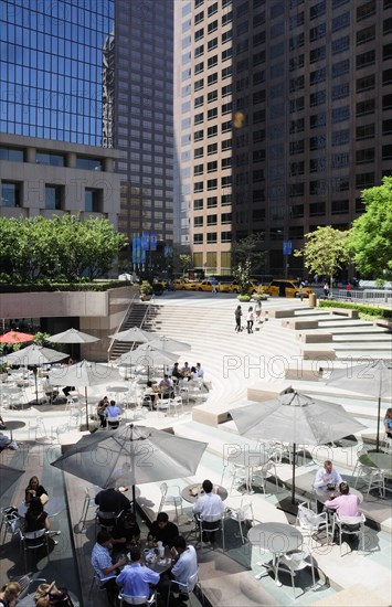 USA, California, Los Angeles, "Café at Californian Plaza, Grand Ave"