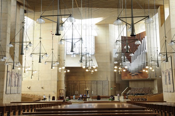 USA, California, Los Angeles, "Interior, Cathedral of Our Lady of the Angels"