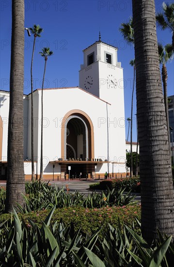 USA, California, Los Angeles, Union station exterior