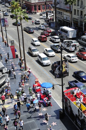 USA, California, Los Angeles, Looking down onto Hollywood Boulevard from Hollywood & Highland complex