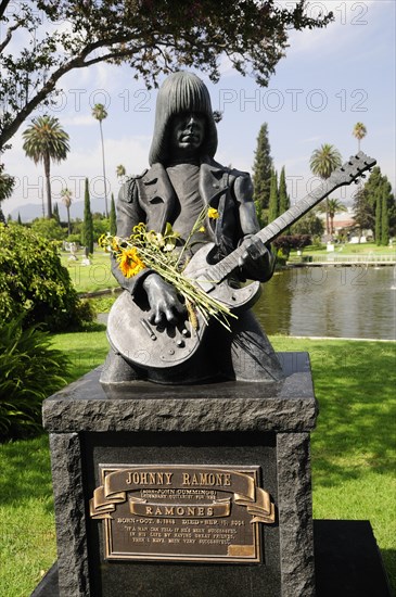 USA, California, Los Angeles, "Johnny Ramone grave, Hollywood Forever Memorial Park"