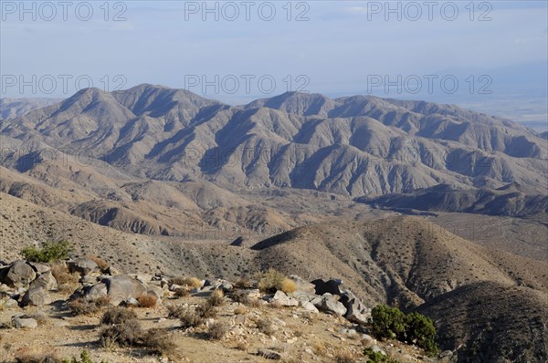 USA, California, Joshua Tree National Park, "Mountain views from Keys View, Joshua Tree National Park"