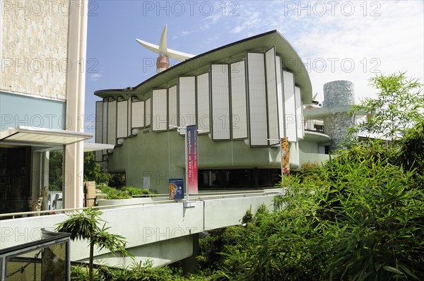 USA, California, Los Angeles, "View across to Pavilion for Japanese Art, LA County Museum of Art"