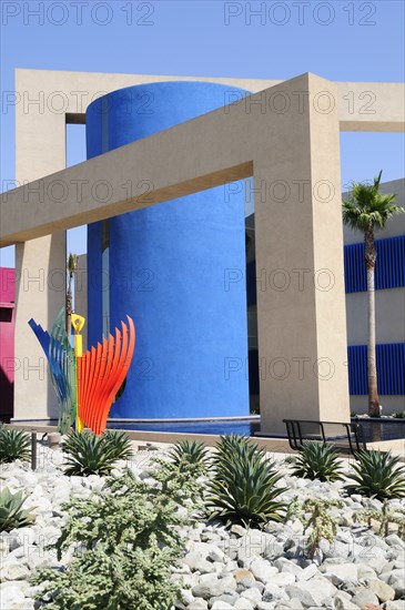 USA, California, Los Angeles, "Colourful architecture at Museum of Latin American Art, Long Beach"