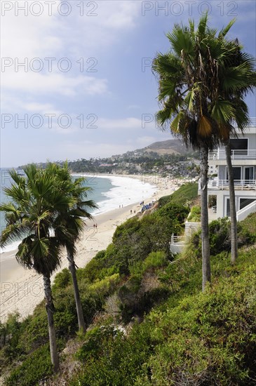 USA, California, Los Angeles, "Cliffs & beach view, Laguna Beach"