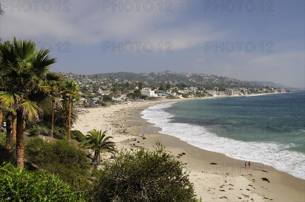 USA, California, Los Angeles, "Main beach from Heisler Park, Laguna Beach"